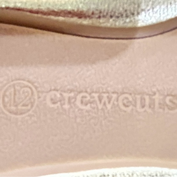 J. Crew Crewcuts Gold ballet slip on Dress Shoes with mini bow size 12(girls) - Picture 10 of 10